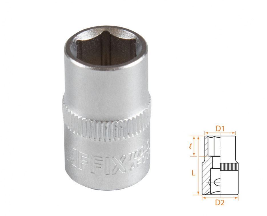 Головка торцевая стандартная шестигранная 3/8", 11 мм AFFIX AF00030011